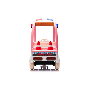 12V Electric 3-Wheeled Children's Police Box Car 2-Seater Remote Control Pink Trend Times 3