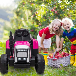 12V Electric Ride-On Tractor with Trailer, Battery Powered, Remote Control Trend Times 8