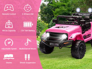 12V Electric 2-Seater Kids Ride-On Jeep Truck with Remote Control Trend Times 10