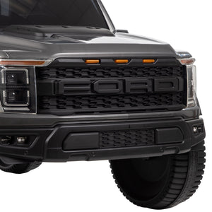 12V Ford F-150 Raptor Battery-Powered Ride-On Toy for Kids 3+ Carbonized Grey Trend Times 10