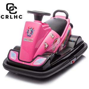 12V Kids Motor Bumper Car with 360-Degree Rotation, Collision-Activated Sound and Light Effects Trend Times 0