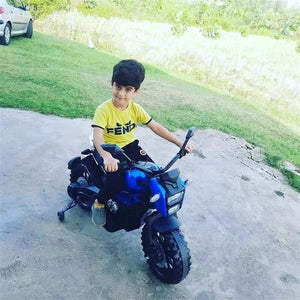 12V Kids Ride-On Motorcycle Toy with Training Wheels 1.8-3.2mph for Ages 3-6 Blue Trend Times 9