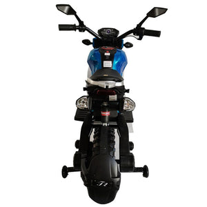 12V Kids Ride-On Motorcycle Toy with Training Wheels 1.8-3.2mph for Ages 3-6 Blue Trend Times 10
