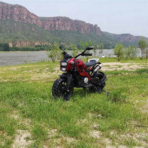 12V Red Ride-On Motorcycle with Training Wheels for Kids Ages 3-6, Speed 1.8-3.2 mph Trend Times 18
