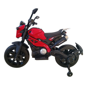 12V Red Ride-On Motorcycle with Training Wheels for Kids Ages 3-6, Speed 1.8-3.2 mph Trend Times 19