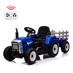 12V Electric Ride-On Tractor with Trailer and Remote Control for Kids Trend Times 11