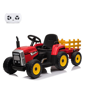 12V Electric Ride-On Tractor with Trailer and Remote Control for Kids Trend Times Variant 0