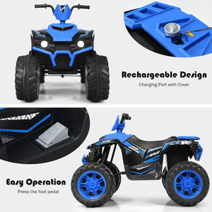 12V Kids 4-Wheeler ATV Quad Ride-On Car with LED Lights Trend Times 3