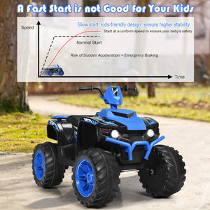 12V Kids 4-Wheeler ATV Quad Ride-On Car with LED Lights Trend Times 4