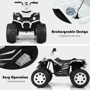 12V Kids 4-Wheeler ATV Quad Ride-On Car with LED Lights and Music Toy Vehicle Trend Times 12