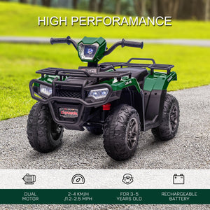 12V Battery Operated Kids 4-Wheeler ATV for Ages 3-5 Green Trend Times 4