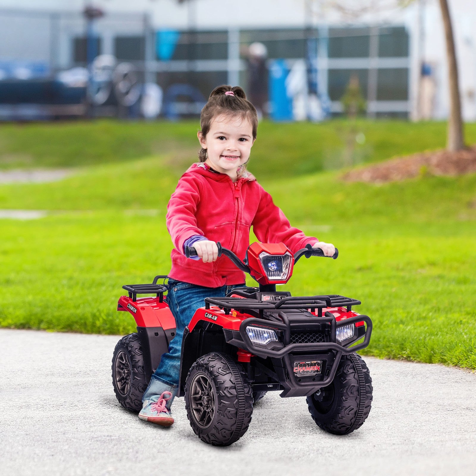 12V Battery Operated Kids 4-Wheeler ATV for Ages 3-5 Red Trend Times 1