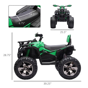 12V Kids ATV Quad Toy Car with Music and Headlights Green Trend Times 1