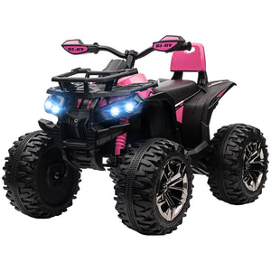 12V Kids Pink ATV Quad Toy Car with Music and Headlights Trend Times 3