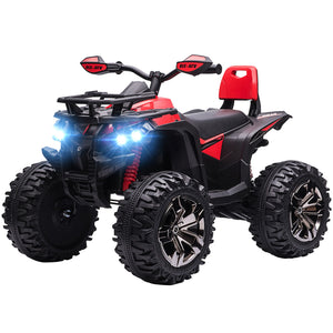 12V Kids Red ATV Quad Car Toy with Music and Headlights Trend Times 3