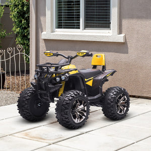 12V Kids Yellow ATV Quad Toy Car with Music and Headlights Trend Times 8