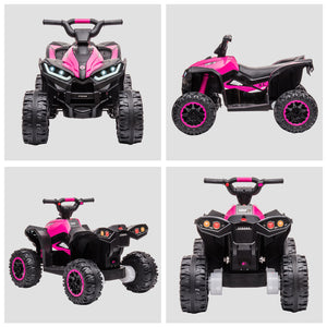 12V Kids Pink ATV Quad Car with Forward and Reverse Drive Trend Times 9