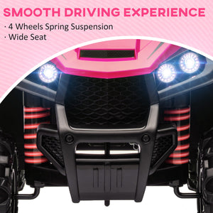 12V Kids ATV with Spring Suspension and Forward/Reverse Drive Pink Trend Times 4