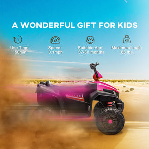 12V Kids ATV with Spring Suspension and Forward & Reverse Drive Pink Trend Times 9