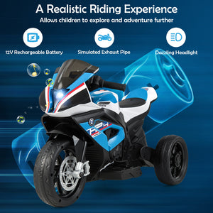 12V Licensed Kids Ride-On Motorcycle with Bright LED Headlights Trend Times 4