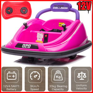 12V Kids Twin Bumper Car with Motor, Parent Remote Control, LED Lights, and 360° Rotation Trend Times Variant 0