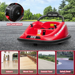 12V Kids Bumper Car for Twins with Motor, Parent Remote Control, Lights, and 360° Rotation Trend Times 17