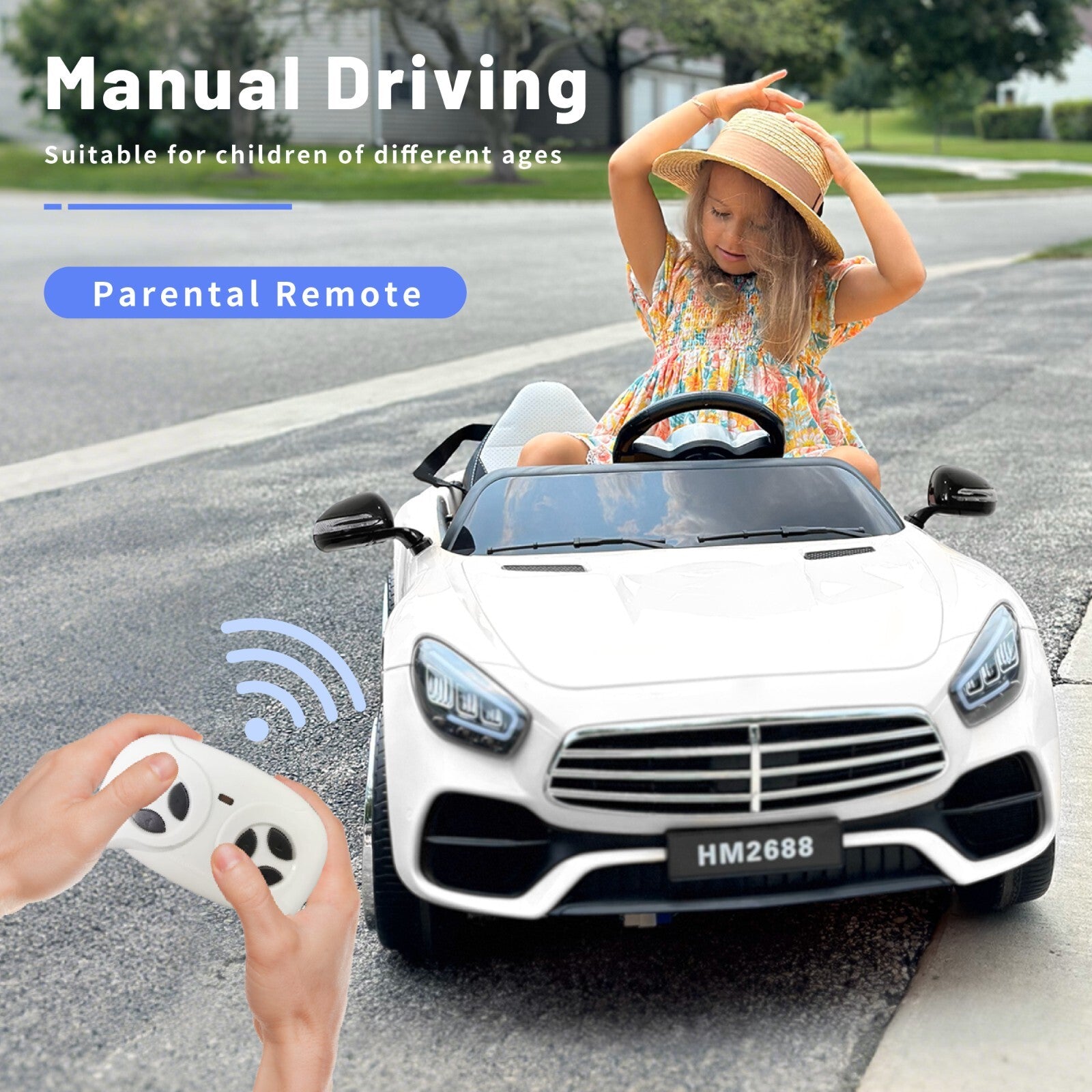 12V Electric Kids Ride-On Car with 2 Seats, 55W Dual Motors, and Remote Control Trend Times 1