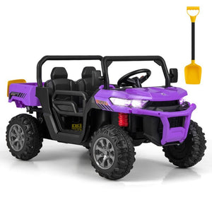12V Electric Ride-On Dump Truck for Kids with 2 Seats, 4 Wheels, and Remote Control Trend Times 1