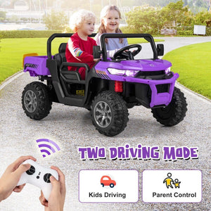 12V Electric Ride-On Dump Truck for Kids with 2 Seats, 4 Wheels, and Remote Control Trend Times 7