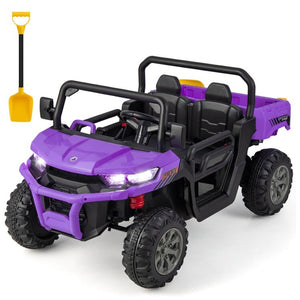 12V Electric Ride-On Dump Truck for Kids with 2 Seats, 4 Wheels, and Remote Control Trend Times Variant 0