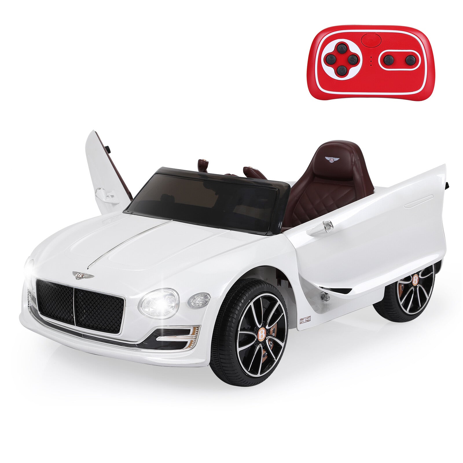 12V Kids Ride-On Car with Power Wheels, Remote Control, and LED Lights Trend Times 0