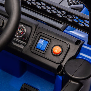 12V Kids 6-Wheel Electric Ride-On Jeep Truck with Remote, LED Lights, and Bluetooth - Blue Trend Times 16