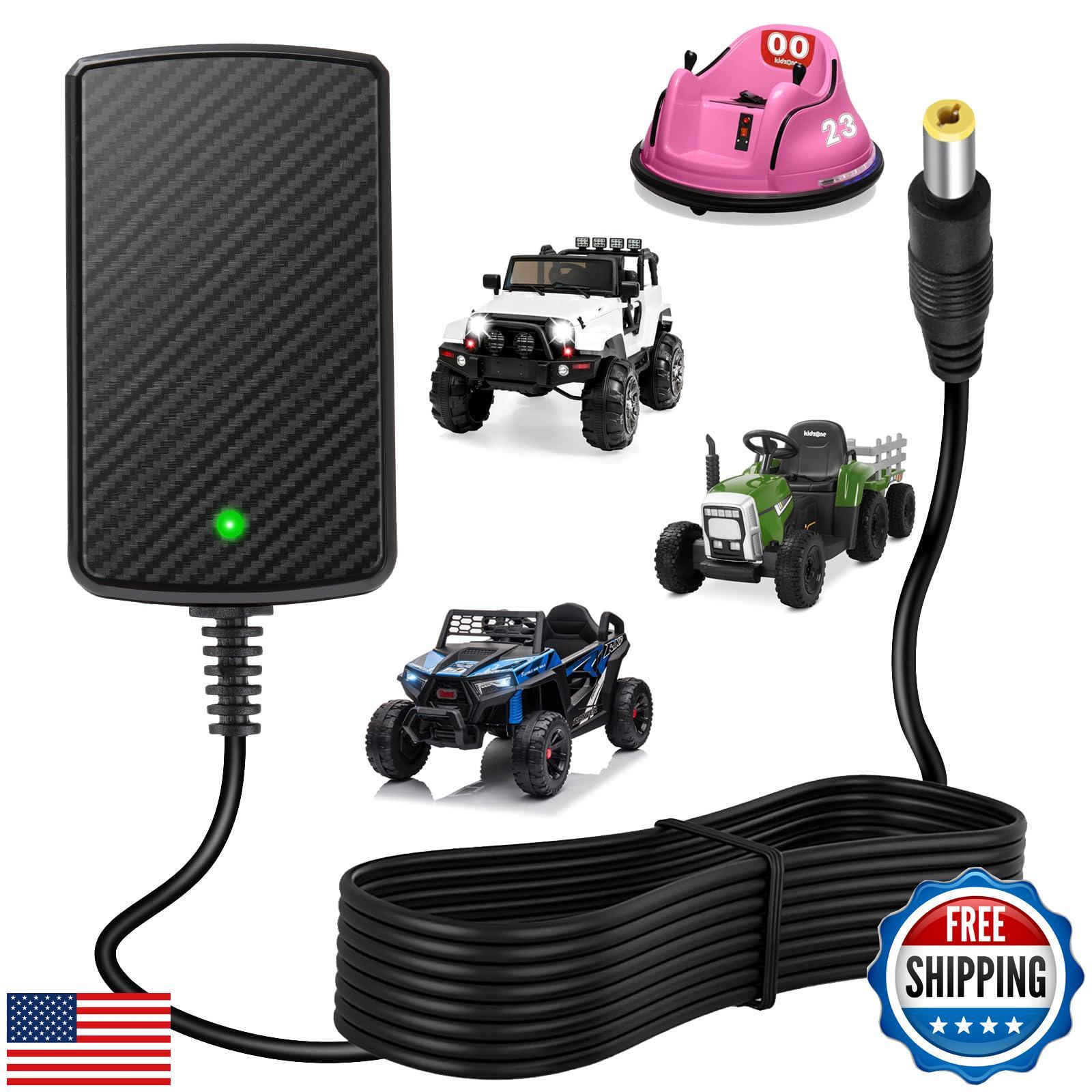 12V Battery Charger for Kids Ride-On Toy Cars Compatible with Wrangler SU Models Trend Times 0