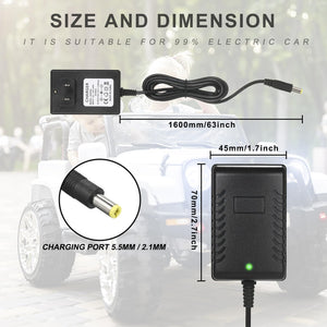 12V Battery Charger for Kids Ride-On Toy Cars and SUVs Trend Times 5