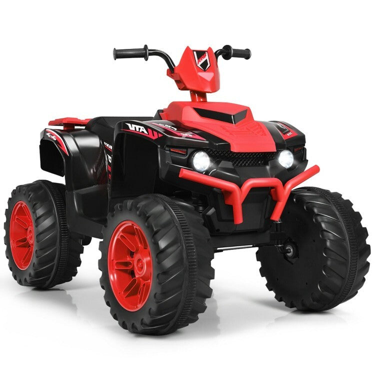 12V Kids Electric 4-Wheeler ATV Ride-On Quad with 2 Speeds and LED Lights Red Trend Times 0