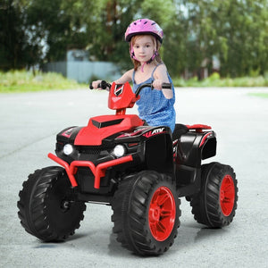 12V Kids Electric 4-Wheeler ATV Ride-On Quad with 2 Speeds and LED Lights Red Trend Times 2