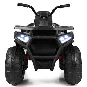 12V Kids Electric 4-Wheeler ATV Quad Ride-On Car with 2 Speeds MP3 and LED Lights Black Trend Times 10