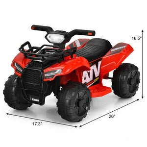 12V Kids Electric 4-Wheeler ATV Ride-On Vehicle with MP3 and LED Lights - Red Trend Times 1