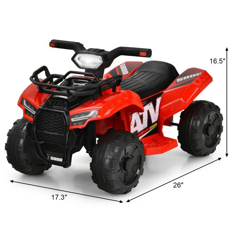 12V Kids Electric 4-Wheeler ATV Ride-On Vehicle with MP3 and LED Lights - Red Trend Times 1