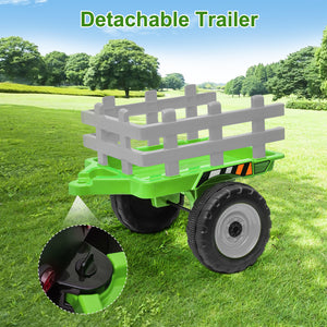 12V Battery-Powered Kids Electric Ride-On Tractor Toy with Trailer and Remote Control Trend Times 5