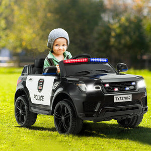 12V Kids Electric Ride-On Police Car with Bluetooth and Remote Control Trend Times 1