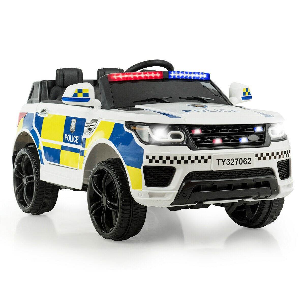 12V Kids Electric Ride-On Police Car with Bluetooth and Remote Control Trend Times Variant 0