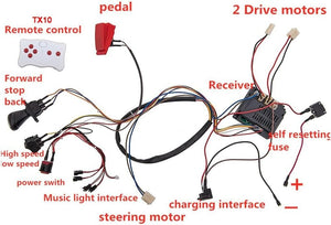 12V Kids Electric Car Accessory Kit with Wires, Switch, Bluetooth Remote DIY Trend Times 1