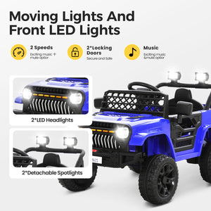 12V Electric Ride-On Car for Kids with 6 Wheels and Parent Remote Control, Ages 3-10 Trend Times 2