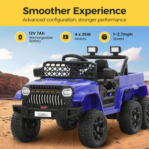 12V Electric Ride-On Car for Kids with 6 Wheels and Parent Remote Control, Ages 3-10 Trend Times 7
