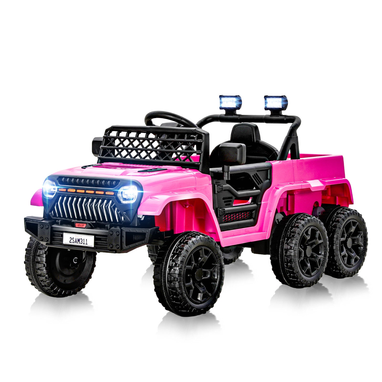 12V Electric Ride-On Car for Kids with 6 Wheels and Parent Remote Control, Ages 3-10 Trend Times 0