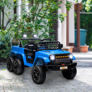 12V Kids Electric Car with Switchable 2WD/4WD, Remote Control and Lights, Blue Trend Times 8