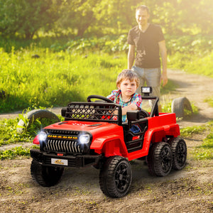 12V Kids Electric Ride-On Car with Switchable 2WD/4WD and Remote Control, Red Trend Times 1