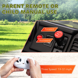 12V Kids Electric Ride-On Car with Parent Remote Control and Spring Suspension Trend Times 6