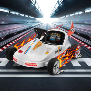 12V Kids Electric 4-Wheel Ride-On Go-Kart with Remote Control, Blue, Ages 3-8 Trend Times 16